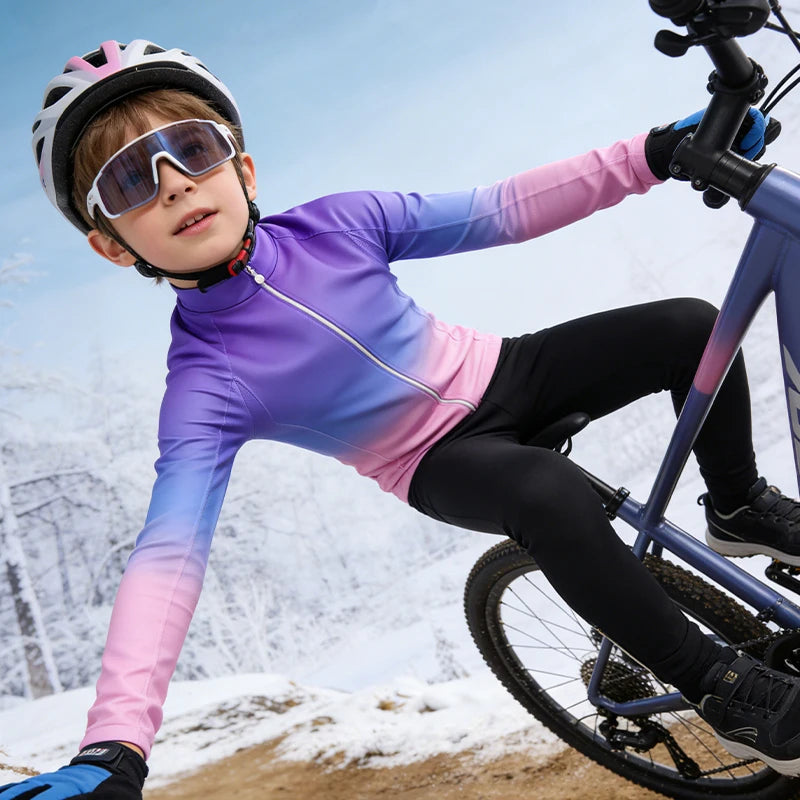 Maglia Ciclismo Invernale CINESSD per Bambini Maniche Lunghe - immagine 4