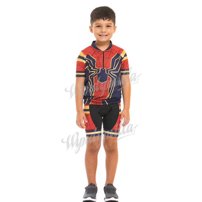 Maglia da Ciclismo per bambini Set abbigliamento estivo ragazzi MTB Ropa bici tuta - immagine 2