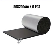 Tappetino Isolante Termico e Acustico Auto 200x50 cm Ignifugo – Pannello Insonorizzante in Alluminio, Antirumore e Anti Calore per Cofano, Porte e Interni - Campeda