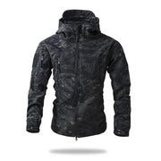 giacca tattica Soft Shell da uomo in pile invernale con cappuccio cappotto caccia