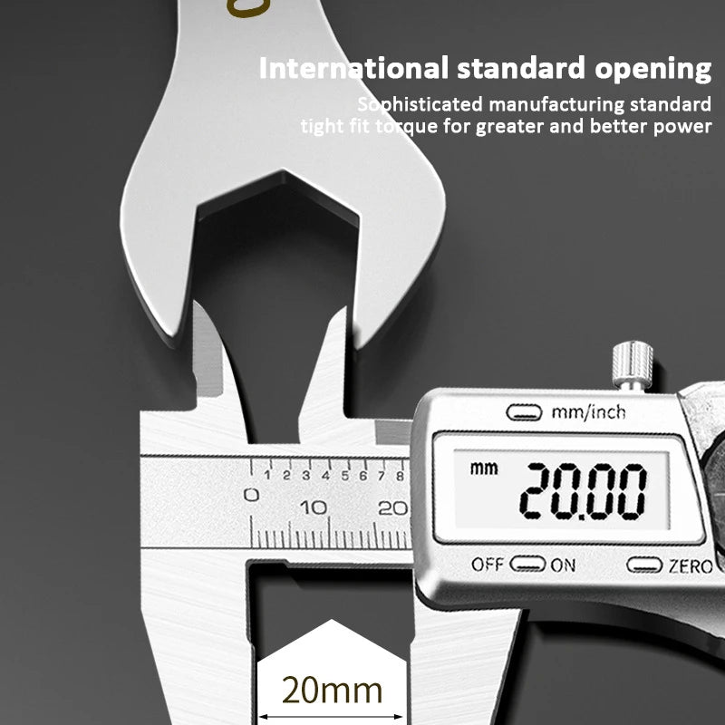 Chiave aperta ultrasottile Chiavi a cricchetto da 5-32MM Chiavi universali Chiave a doppio scopo per strumento di riparazione auto moto bicicletta
