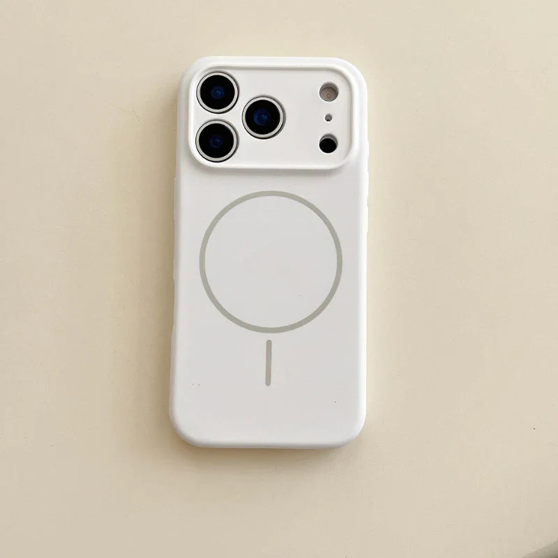 Cover posteriore magnetica silicone per iPhone 17 Pro Max