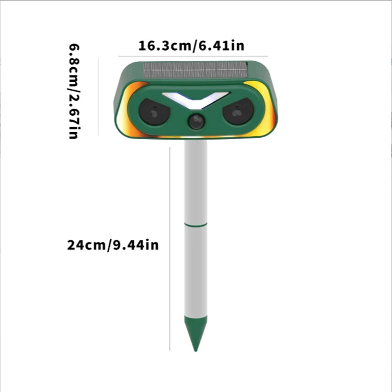 Dispositivo Repellente Solare per Animali da Esterno con Sensore a Infrarossi - immagine 6