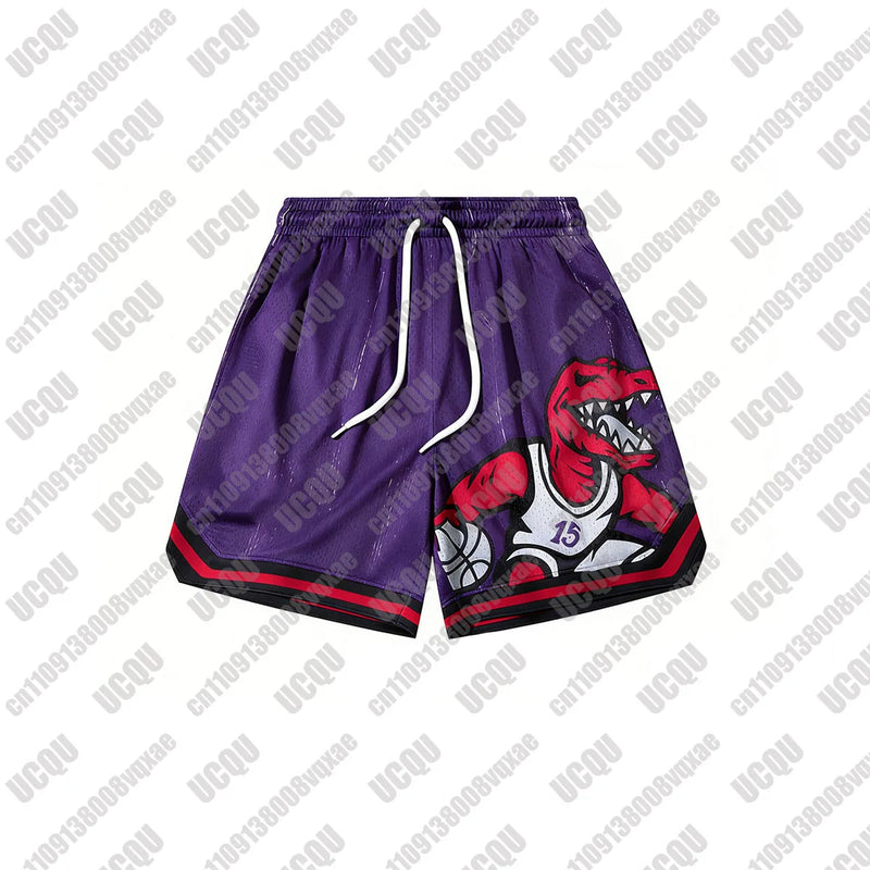 Nuovi Pantaloncini da Basket Uomo con Grafica Dinosauro - immagine 2