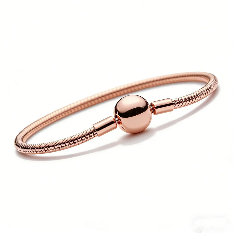Bracciali in Argento Sterling 925 con Chiusura a Cuore e Catena Serpente - immagine 14