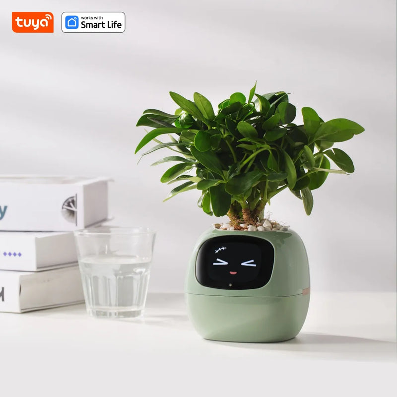 Tuya Gen1 Ivy Smart Planter divertimento infinito con oltre 49 espressioni ricche - LightGreen