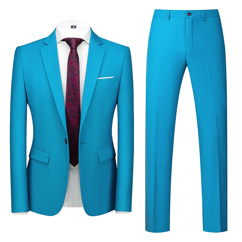 22 colori monopetto abiti da sposa formali abbigliamento uomo moda semplice Business - immagine 3