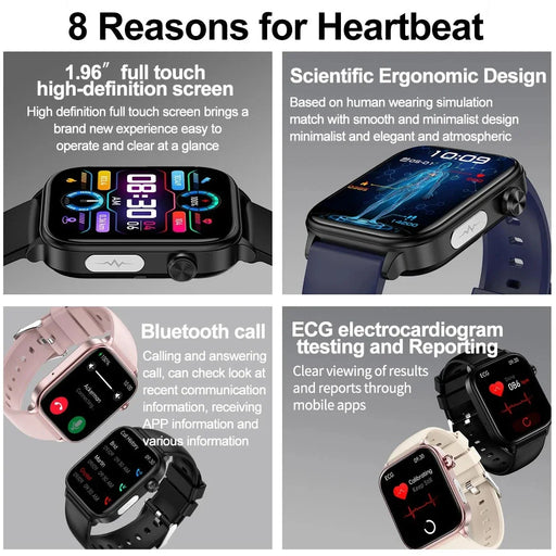 AI Diagnosi Lipidi nel sangue Acido urico Test di composizione corporea Smart Watch - immagine 2