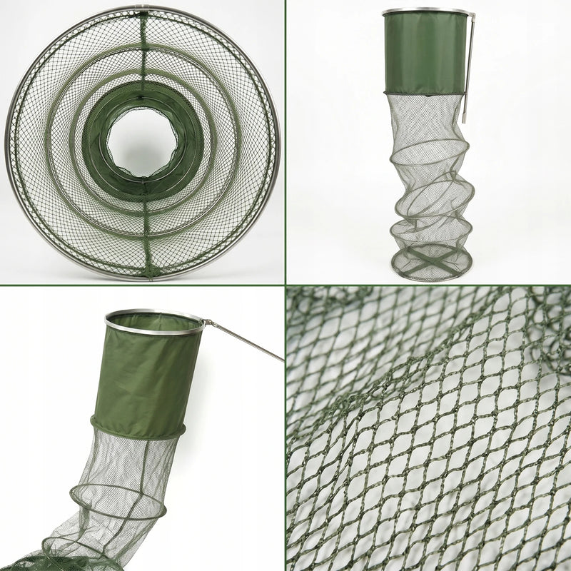 Rete da Pesca Pieghevole in Gomma 40x200cm 6 Cerchi - immagine 7