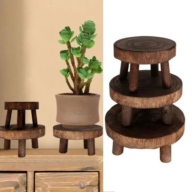 Nuovo supporto per piante in legno supporto per Base per vaso di fiori sgabello espositore per fiori da giardino