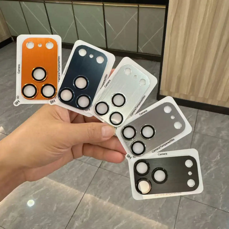 1Set Copertura Completa In Metallo Protezione Della Macchina Fotografica di Vetro Per IPhone 17 Pro Max Obiettivo di Copertura In Vetro Per IPhone 17 Obiettivo Dell'aria Anello di Metallo Pellicola