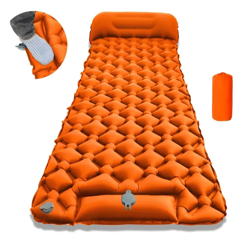 Materassino Gonfiabile Campeggio Ultraleggero con Cuscino – Tappetino Outdoor Pieghevole con Pompa Integrata