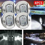 Luci marine per barche Luce di navigazione Lampada posizione impermeabile camion RV - White 4PCS - immagine 5
