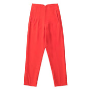 Pantaloni donna Willshela a vita alta con cerniera frontale, gamba dritta full length, stile vintage elegante e chic - Campeda