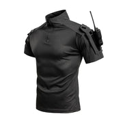 Maglia Tattica da Combattimento per Uomo Manica Corta con Zip 1/4 - immagine 5