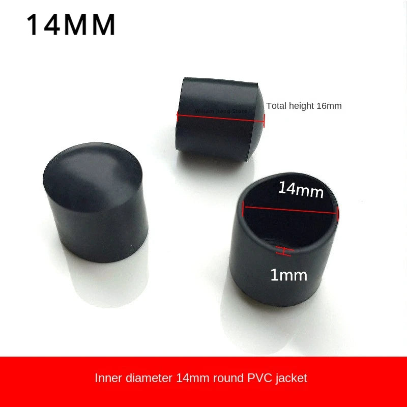 Tappetino per gamba sedia in gomma rotonda 10/12/14/16/20/25mm mobili Tappo tavolo - 4pcs 14MM - immagine 3