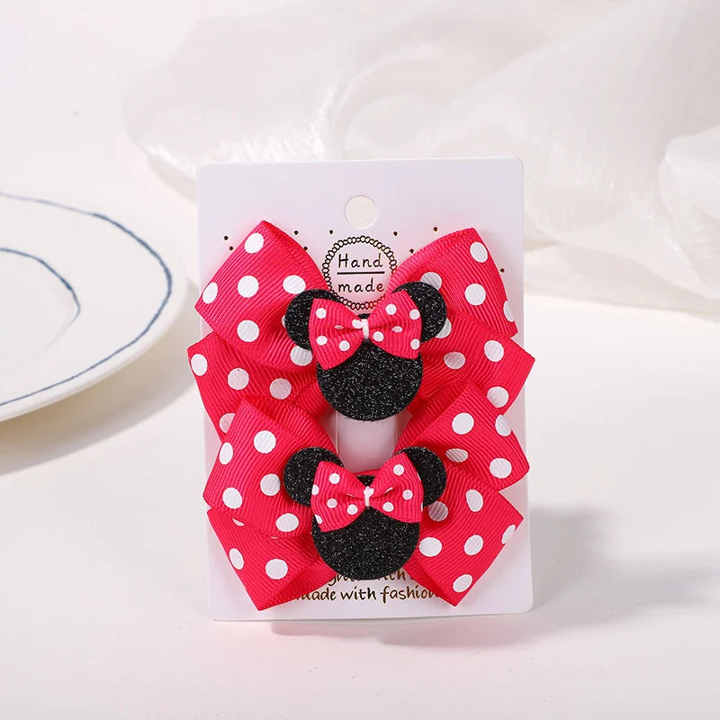 Fermagli per capelli bambina 2 pezzi con fiocco a pois, mollette cartoon adorabili, accessori capelli boutique per bambini - Campeda