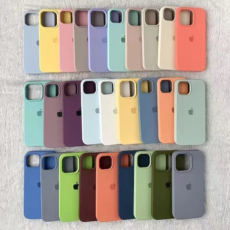 Custodia in silicone originale per iPhone 13 14 15 16 17 Pro Cover ufficiale per Apple iPhone 16 Plus 17 Air 13 14 15 16 17 Pro Max Custodia
