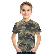 Abbigliamento per bambini Camouflage Colore Stampa 3D T-shirt Ragazzi Ragazze 2-10 - immagine 2