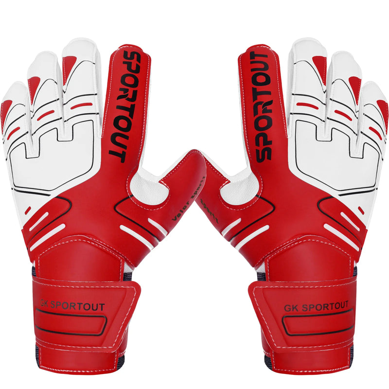 Guanti da Portiere Professionali SPORTOUT – Grip Forte con Protezione Dita e Lattice 4+3 mm