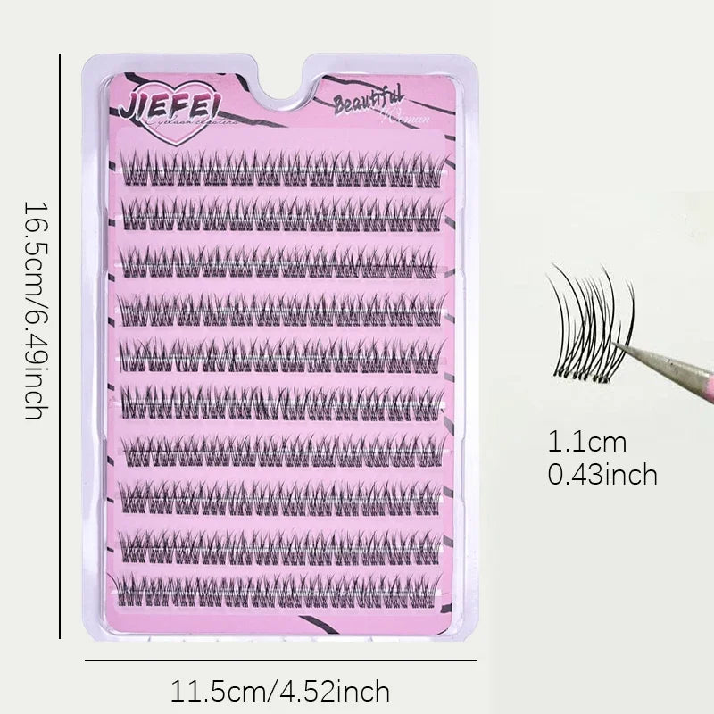 Soffici ciglia finte autoadesive con design a coda di pesce Nessuna colla richiesta - immagine 3