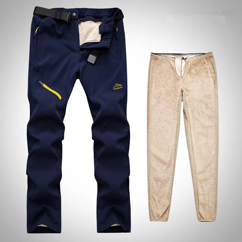 Pantaloni invernali spessi e caldi da esterno lunghi tattici impermeabili uomo - immagine 5