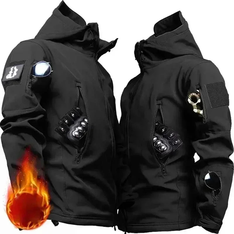 Set mimetico tattico da uomo impermeabile Soft Shell in pile tuta combattimento - immagine 15