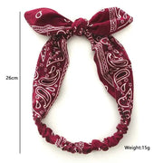 New Boho Women fasce morbide con stampa solida fasce per capelli elastiche con nodo incrociato Vintage turbante bandane fasce per capelli per ragazze accessori per capelli