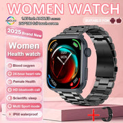 nuove donne uomini AI Smart diagnosi orologio HRV PPG pressione sanguigna - Black Steel - immagine 26