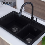 Rubinetto da cucina nero Estraibile Lavello Miscelatore per spruzzatore a flusso - immagine 3