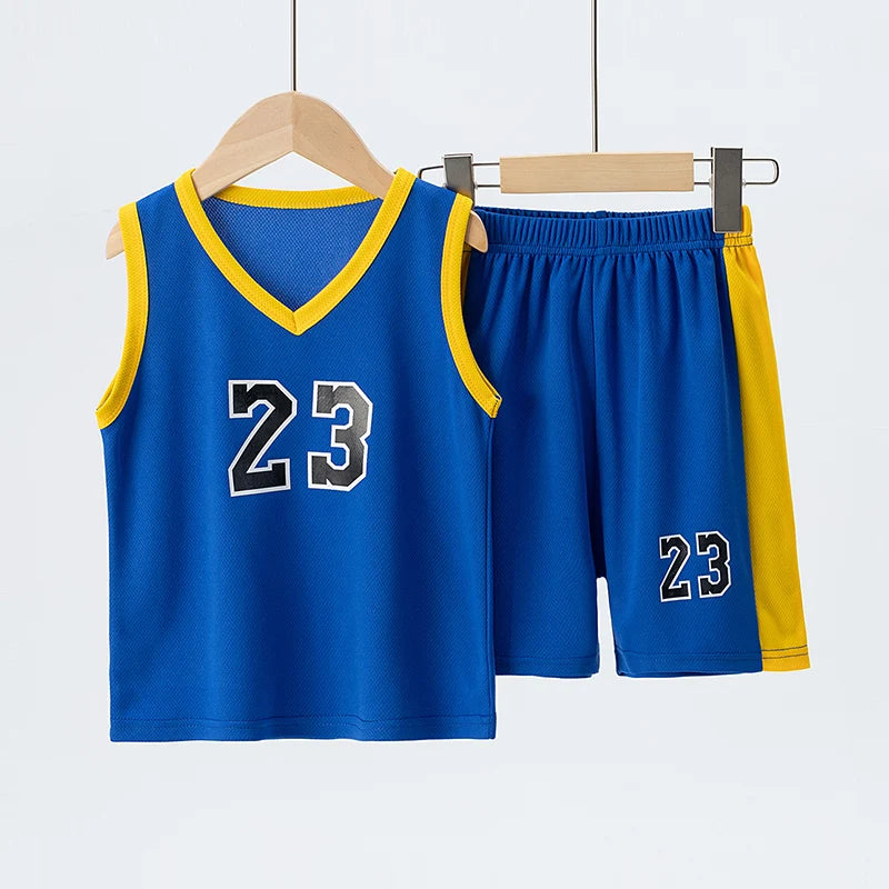 Tuta da basket estiva per BAMBINI Gilet sportivo ragazzi e ragazze Pantaloncini - immagine 11