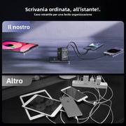 Caricatore GaN da 120W con Doppia Porta USB-C Cavo Retrattile 80cm - immagine 6