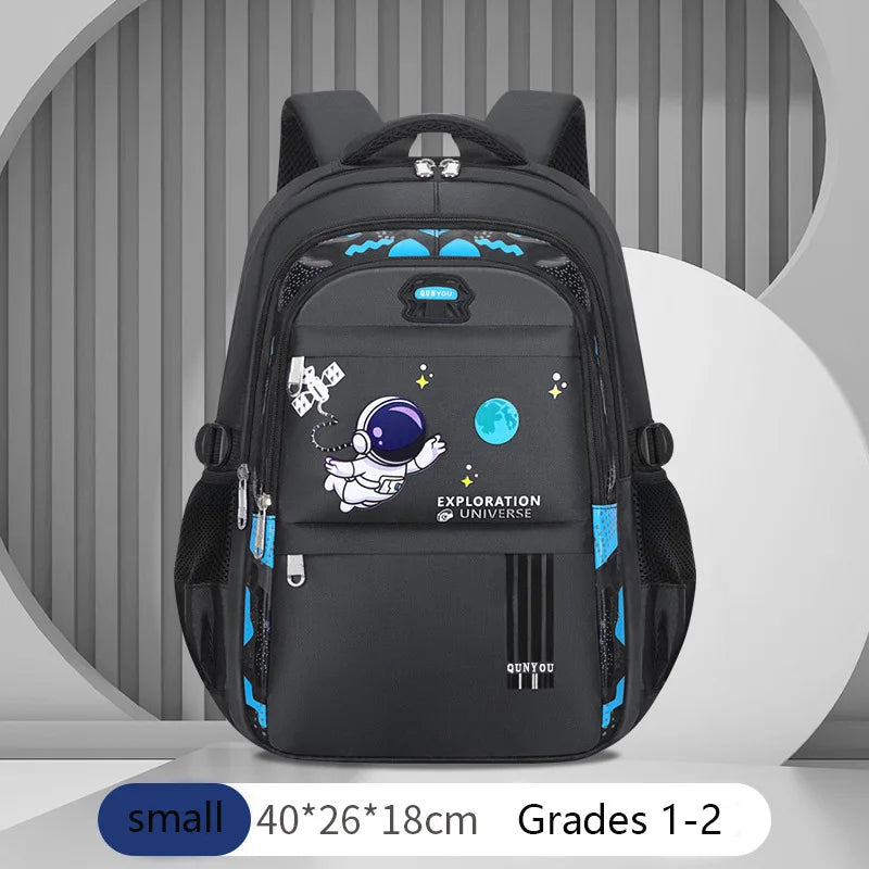 Zaino per bambini Borse da scuola ragazzi astronauta Borsa libri primaria - small-Black