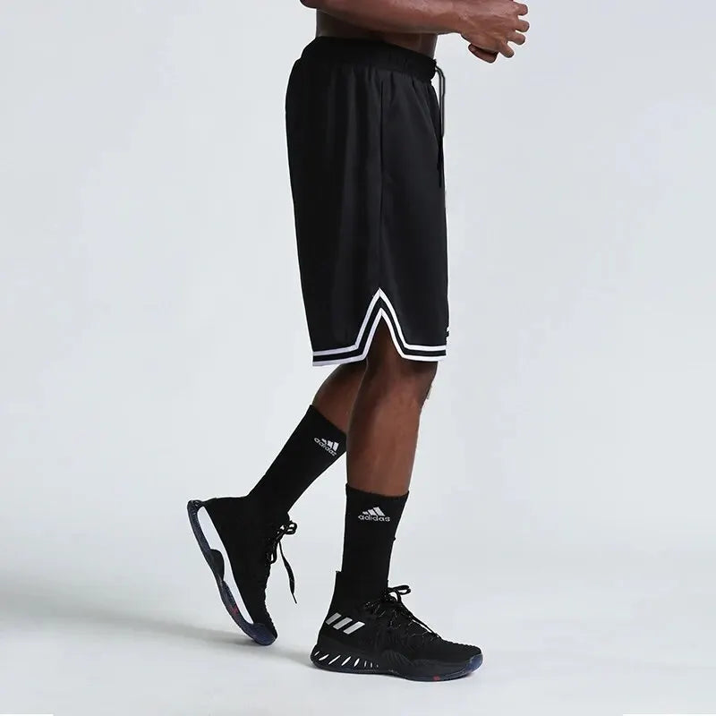 SONECHOKI Pantaloncini da basket al ginocchio uomo a righe larghe corsa Sport palestra - immagine 5
