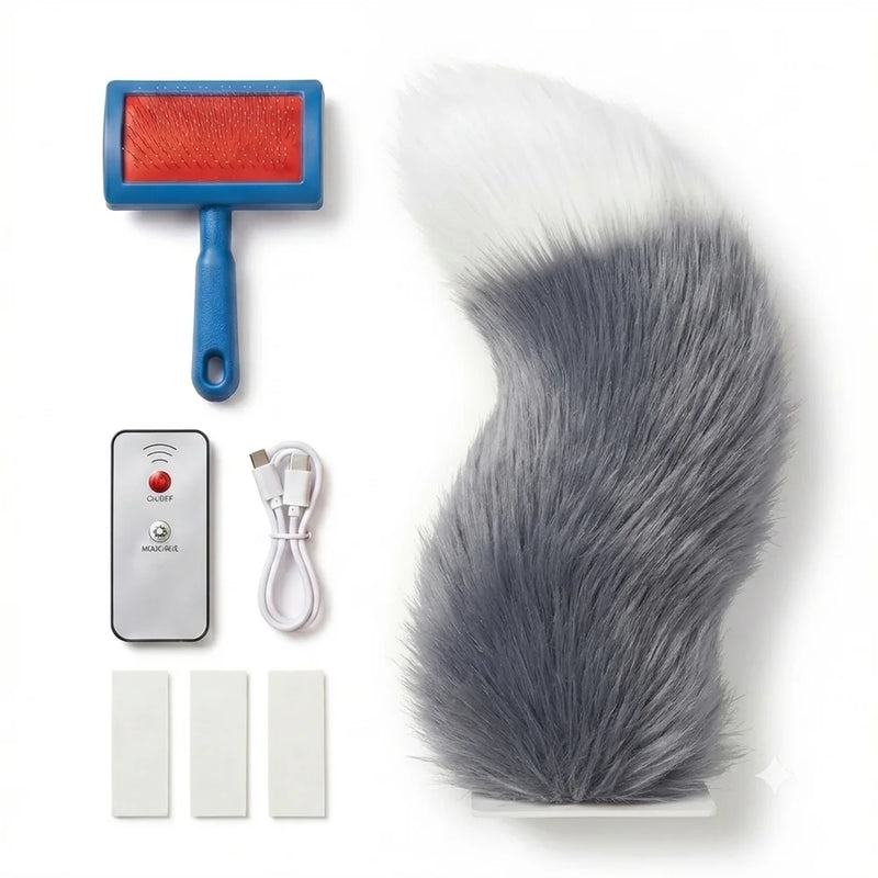 Coda Elettrica Oscillante per Auto, Simpatico Ornamento Peluche in Movimento per Interni ed Esterni Auto, Decorazione Scooter con Telecomando