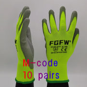 10 paia di guanti da lavoro rivestiti in PU: sicurezza leggeri e durevoli - M-code 10pairs - immagine 4
