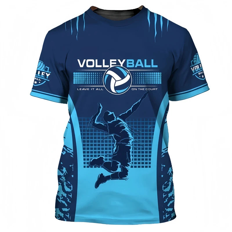 Magliette grafiche da pallavolo di moda per uomo Estate Casual Nome personalizzato - immagine 4
