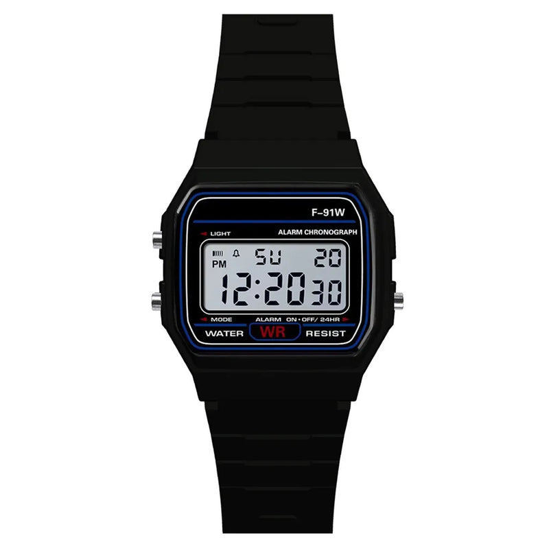 Orologio da polso per bambini impermeabile a LED sportivo analogico digitale militare - Black - immagine 2