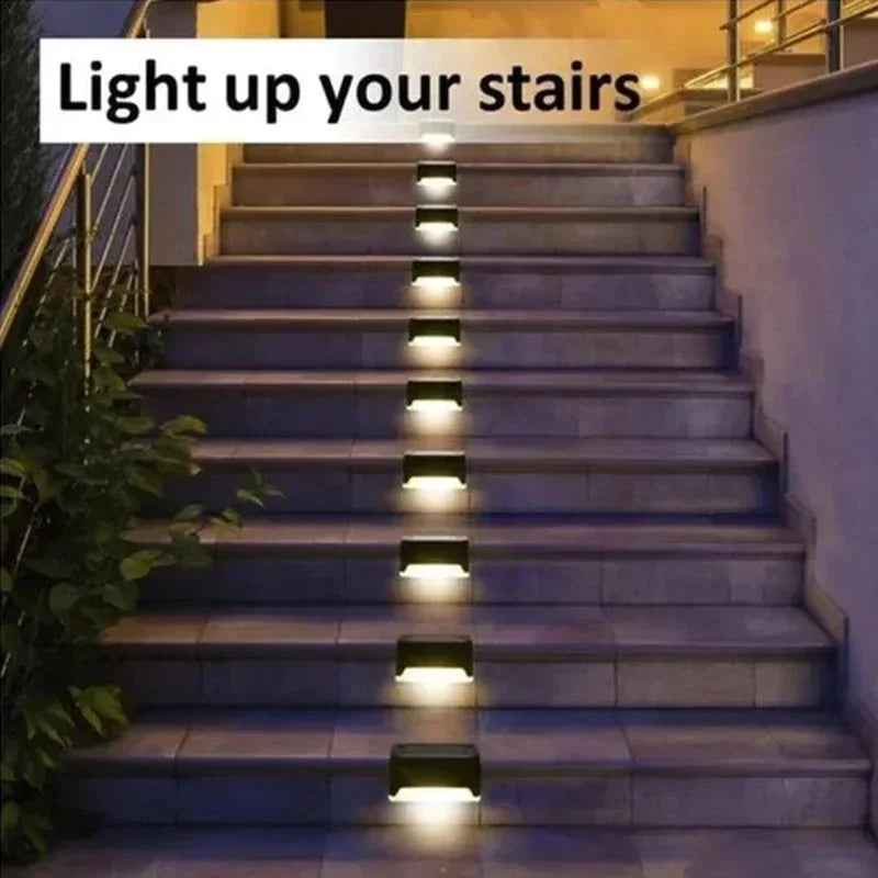 Luci solari per ponte confezione da 12 luci per gradini per esterni lampada solare a Led impermeabile per ringhiera scale recinzione per gradini Patio e percorso
