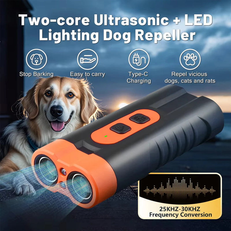 Repellente per cani ad ultrasuoni a doppia testa Dispositivo di addestramento - immagine 3