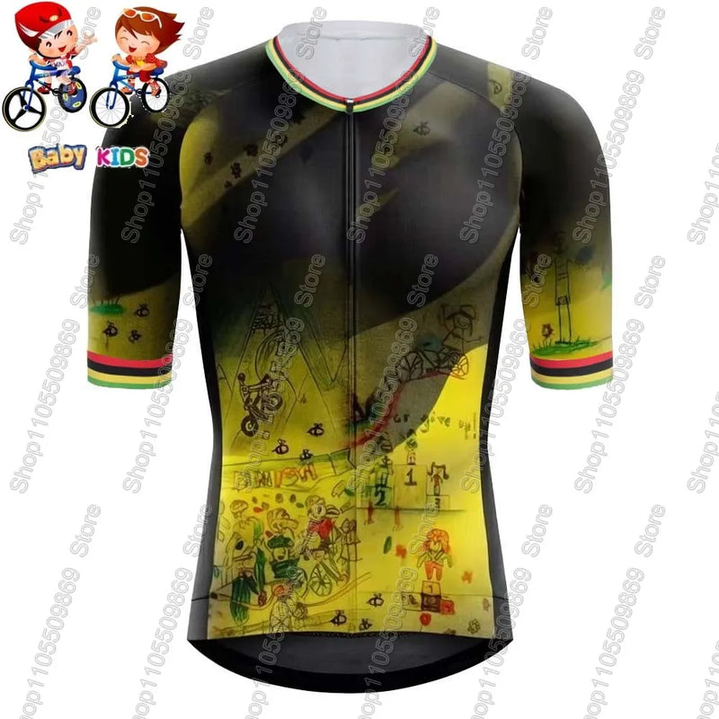Set Maglia Ciclismo Bambini Tour Francia Wout Van Aert - immagine 19