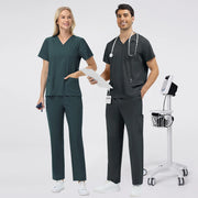 Abbigliamento da lavoro uomo Scrub clinici alla moda Set Uniformi mediche ospedaliere - immagine 3