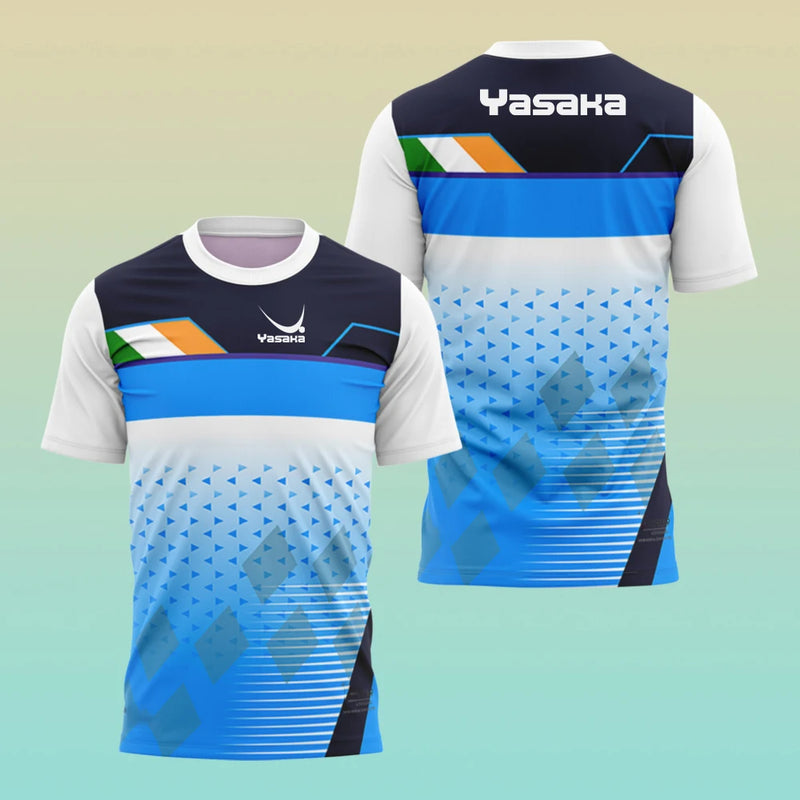 Camicia da allenamento per ping pong alla moda Maglietta estiva uomo Uniformi tennis - immagine 12