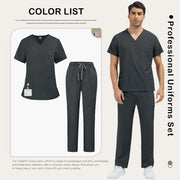 Abbigliamento da lavoro uomo Scrub clinici alla moda Set Uniformi mediche ospedaliere - immagine 12