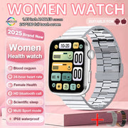 nuove donne uomini AI Smart diagnosi orologio HRV PPG pressione sanguigna - Sliver Steel B 2A - immagine 22