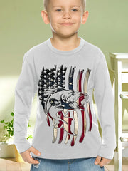 Magliette grafiche da pesca Abbigliamento per bambini Autunno Manica lunga Top - immagine 10
