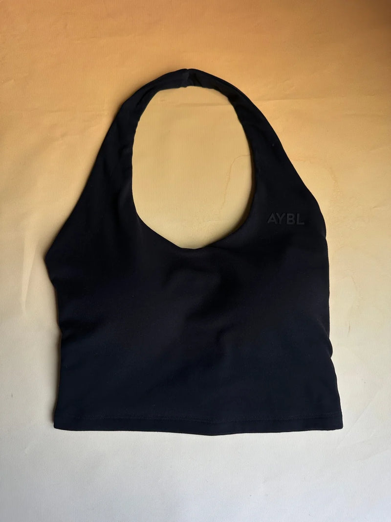 AYBL Top da yoga con scollo all'americana e pantaloncini da 2 pollici per fitness, palestra e allenamento Pilates — Tessuto delicato sulla pelle