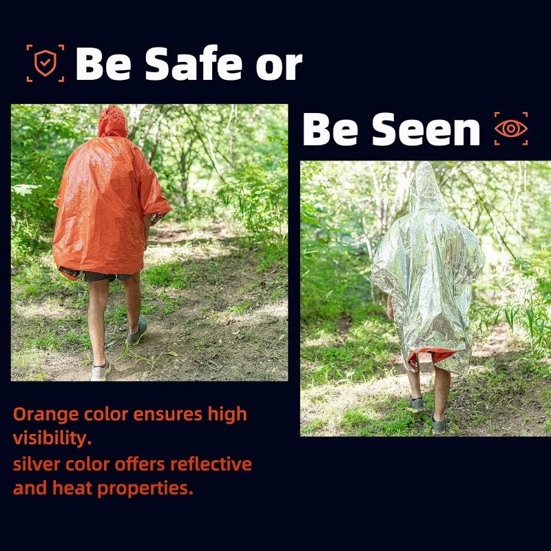 Coperta Termica di Emergenza in Mylar (1-10pz) – Poncho Isotermico Survival Anti-Freddo & Outdoor - Campeda