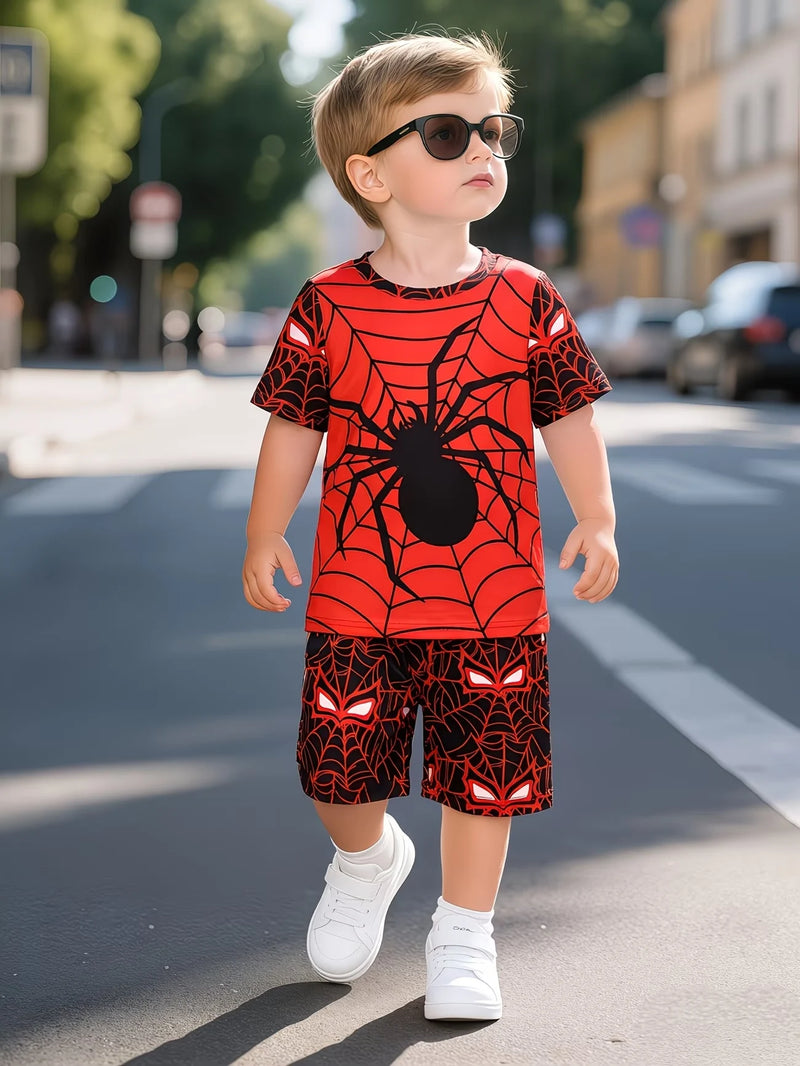 Completo estivo da 2 pezzi per ragazzi set rosso blu - KDTM-FHSG262 3-4Y - immagine 22