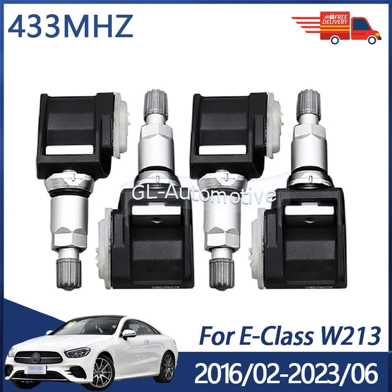 4PCS Per Mercedes-Benz Classe E W213 2016-2023 Sensore TPMS Sensore di Monitoraggio della Pressione Dei Pneumatici A 0009052102   433MHZ